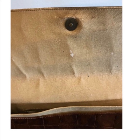 Furla Leather Moc Croc Briefcase / Laptop Case - Picture 9 of 12